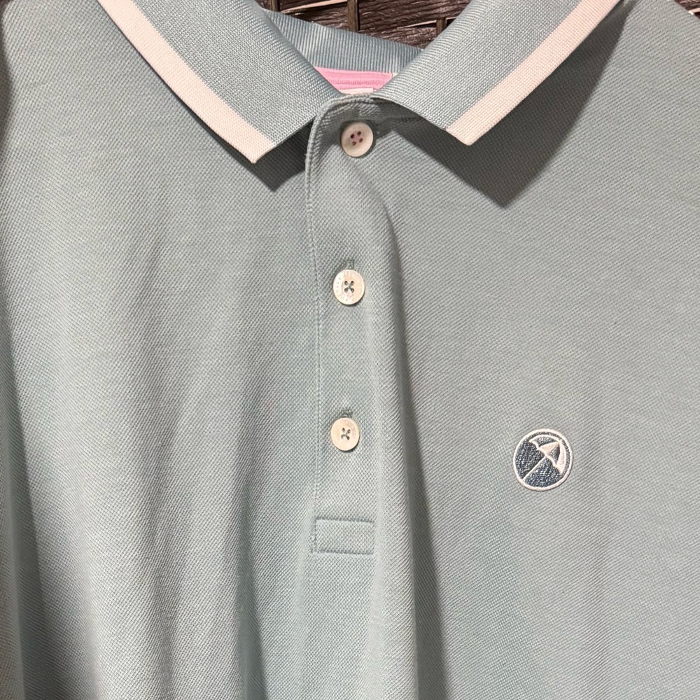 Puma Arnold Palmer Sky Blue Polo Shirt with White Accents